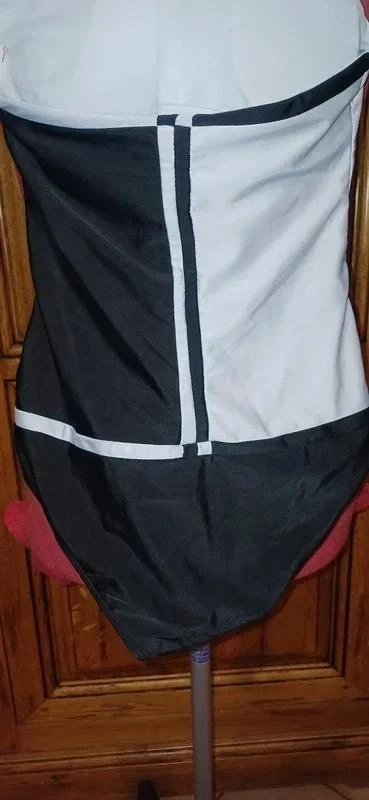 Maiô de peça única preto e branco novo – photo 7